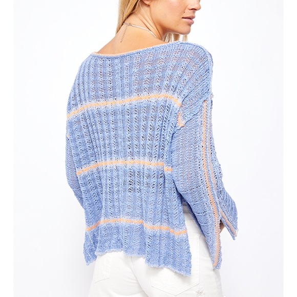 NWT Free People Marina Bay Lace-Up Sweater - Picture 2 of 12